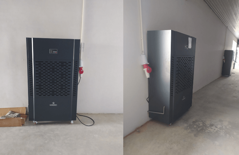 Lắp đặt máy hút ẩm Kosmen tại công ty Maxport Limited.