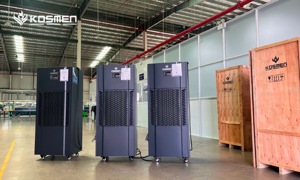 Lắp đặt m&aacute;y h&uacute;t ẩm Kosmen KM-250S v&agrave; Kosmen KM-90S tại C&ocirc;ng Ty TNHH Cao Su V&agrave; Nhựa Hong Bao