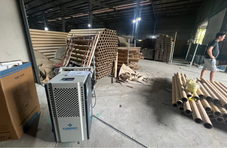 Dự án lắp đặt máy hút ẩm Kosmen KM-150S tại công ty TNHH sản xuất ống giấy công nghiệp Bảo Châu