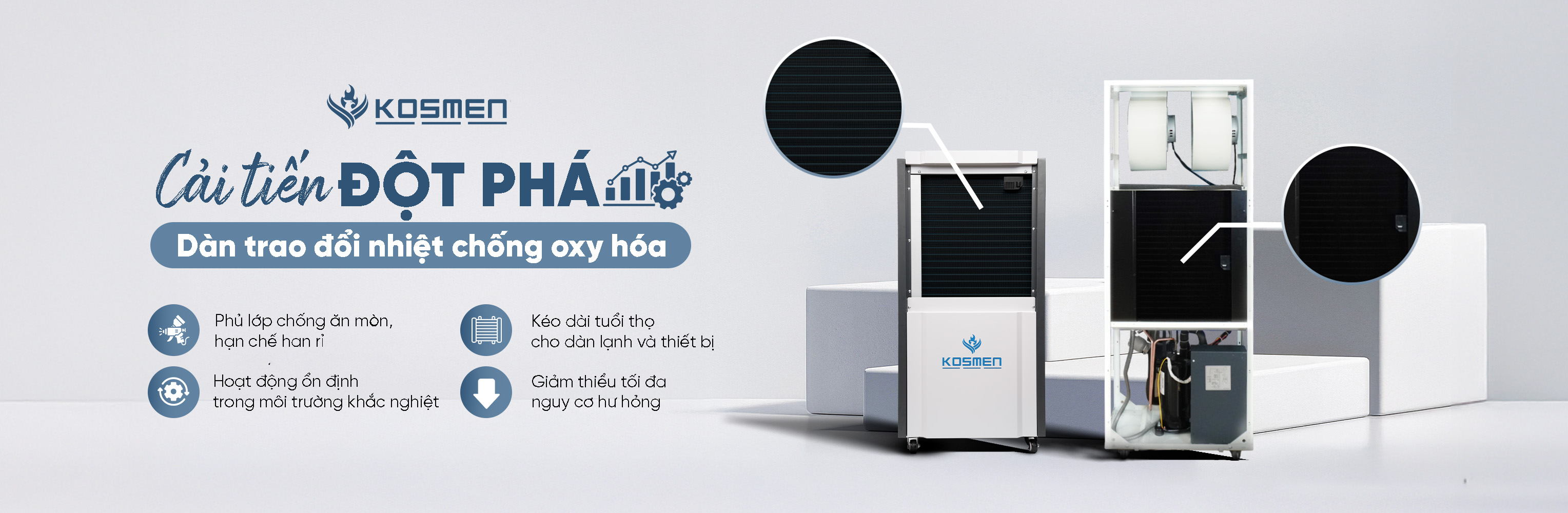 Kosmen Nâng Cấp Dàn Trao Đổi Nhiệt Thế Hệ Mới