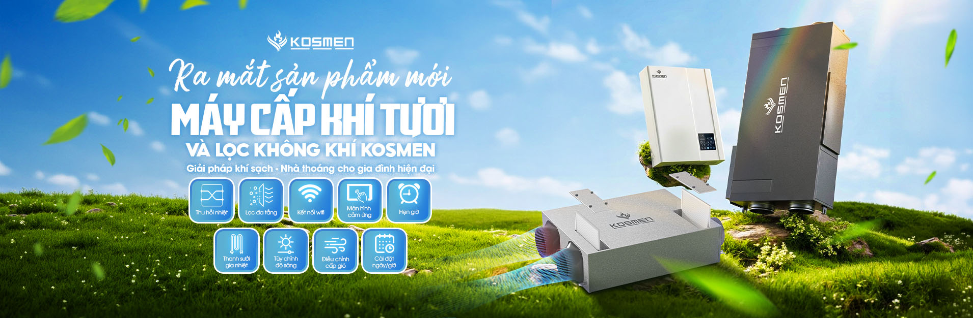 Kosmen Ra Mắt Sản Phẩm Máy Cấp Khí Tươi Mới
