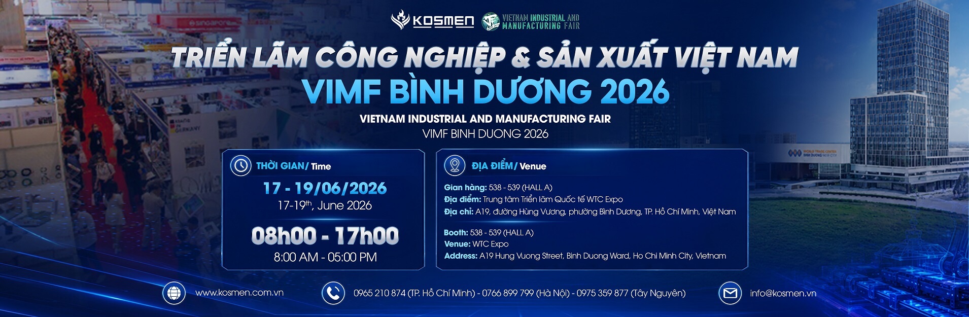 Kosmen Thư Mời Tham Dự Triển Lãm VIMF 2026