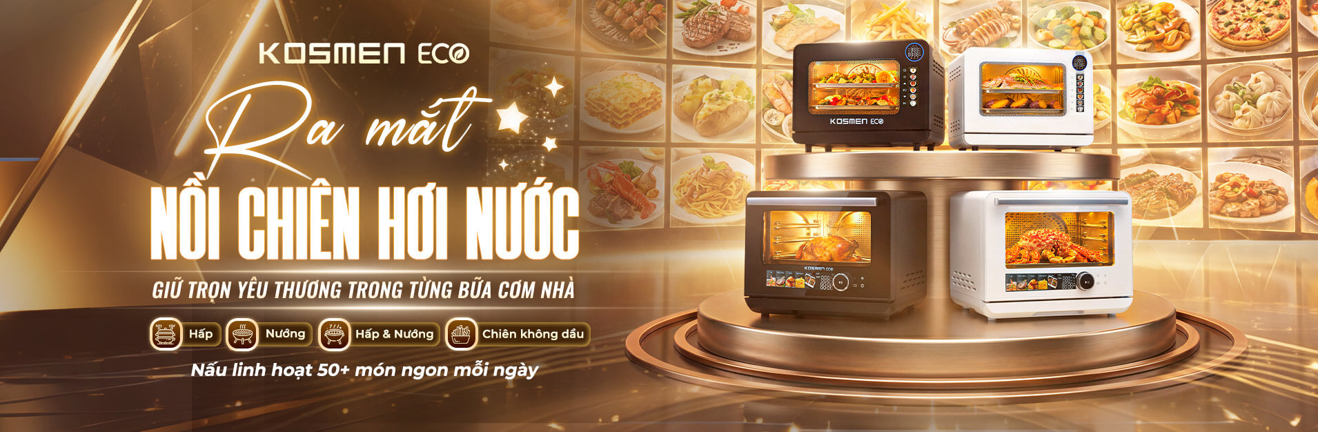 Kosmen Eco ra mắt bộ đôi nồi chiên hơi nước