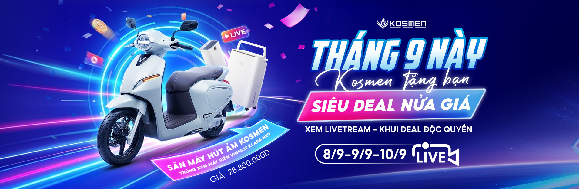 Ưu đãi săn sale tháng 9 này cùng Kosmen