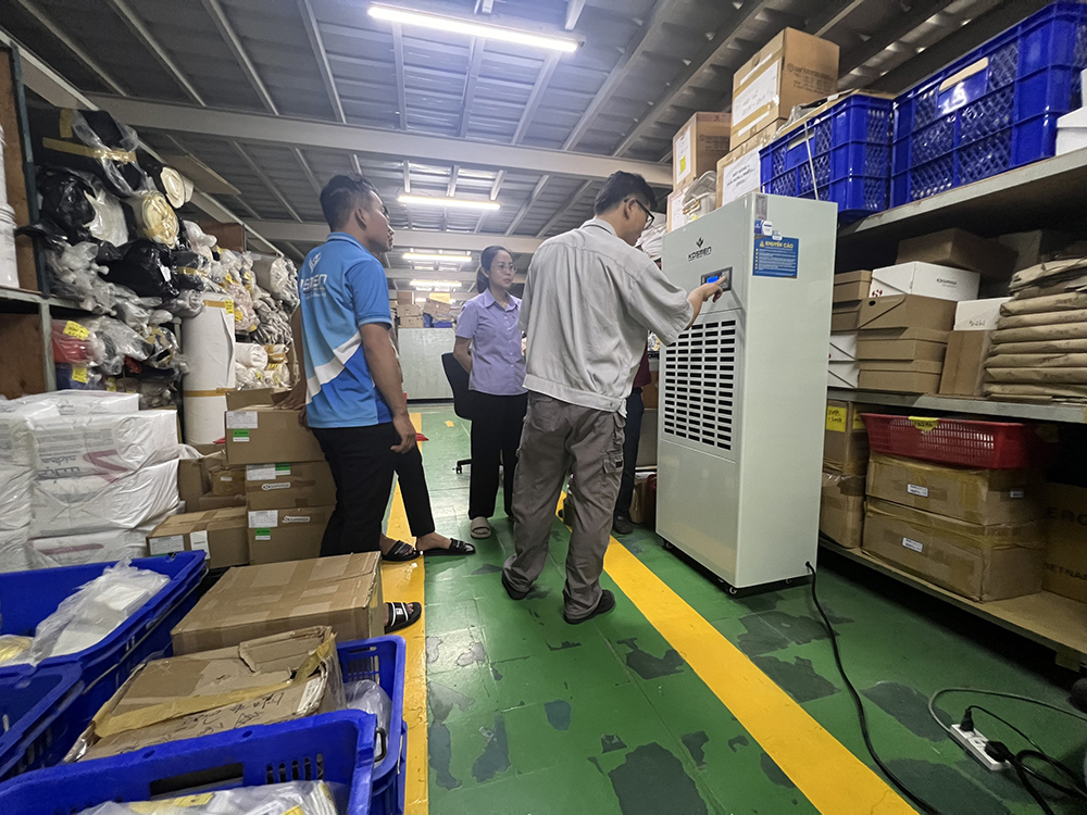 Lắp đặt máy hút ẩm bảo quản vải, nguyên liệu vải tại Công ty TNHH Dae Yun