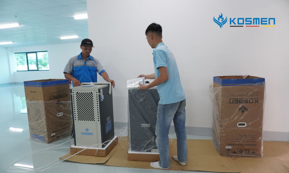 Lắp đặt 2 máy hút ẩm công nghiêp Kosmen KM-150S và Kosmen Km-180S bảo quản thiết bị dây đẫn điện