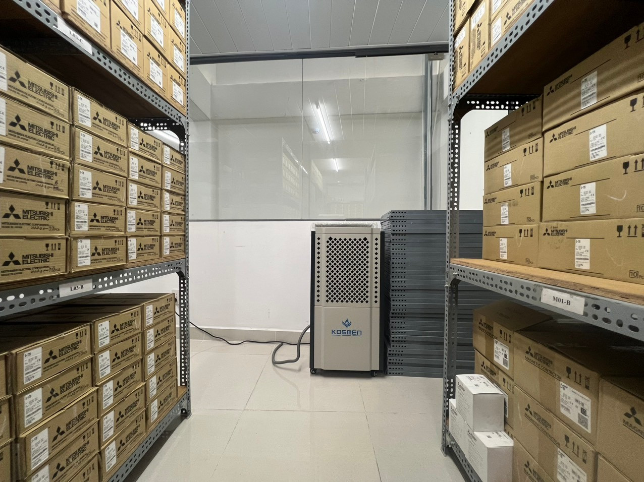 Máy hút ẩm Kosmen KM-150S được nhiều doanh nghiệp tại TPHCM lựa chọn chống ẩm mốc