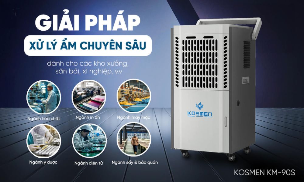 M&aacute;y h&uacute;t ẩm c&ocirc;ng nghiệp Kosmen c&oacute; khả năng xử l&yacute; ẩm đa lĩnh vực