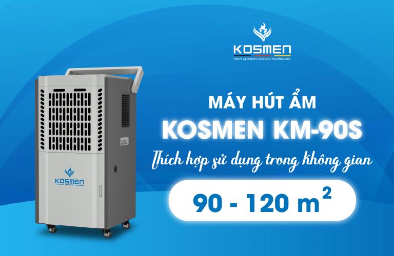 Kosmen KM-90S t&iacute;ch hợp 3 chương tr&igrave;nh tự động: thoải m&aacute;i, sấy kh&ocirc; li&ecirc;n tục, tăng/ giảm độ ẩm