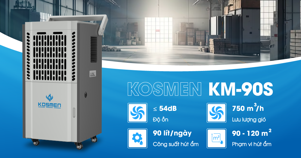 Máy hút ẩm công nghiệp Kosmen KM-90S.