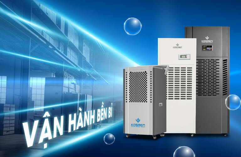 M&aacute;y h&uacute;t ẩm c&ocirc;ng nghiệp Kosmen lu&ocirc;n đảm bảo về khả năng vận h&agrave;nh bền bỉ