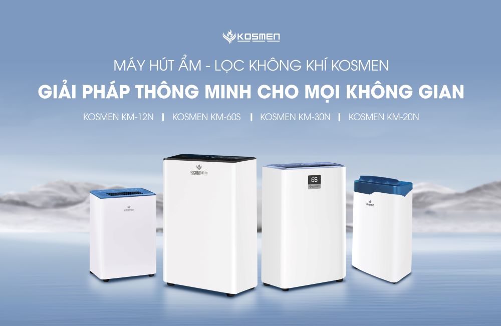Chọn m&aacute;y h&uacute;t ẩm Kosmen - Chọn giải ph&aacute;p th&ocirc;ng minh cho m&ugrave;a mưa ẩm