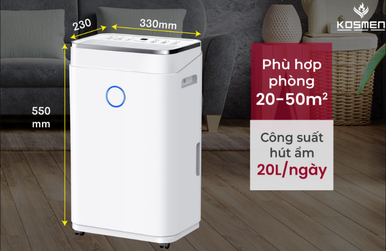 Máy hút ẩm Fujihome DH20W là thích hợp để sử dụng trong nhiều không gian khác nhau