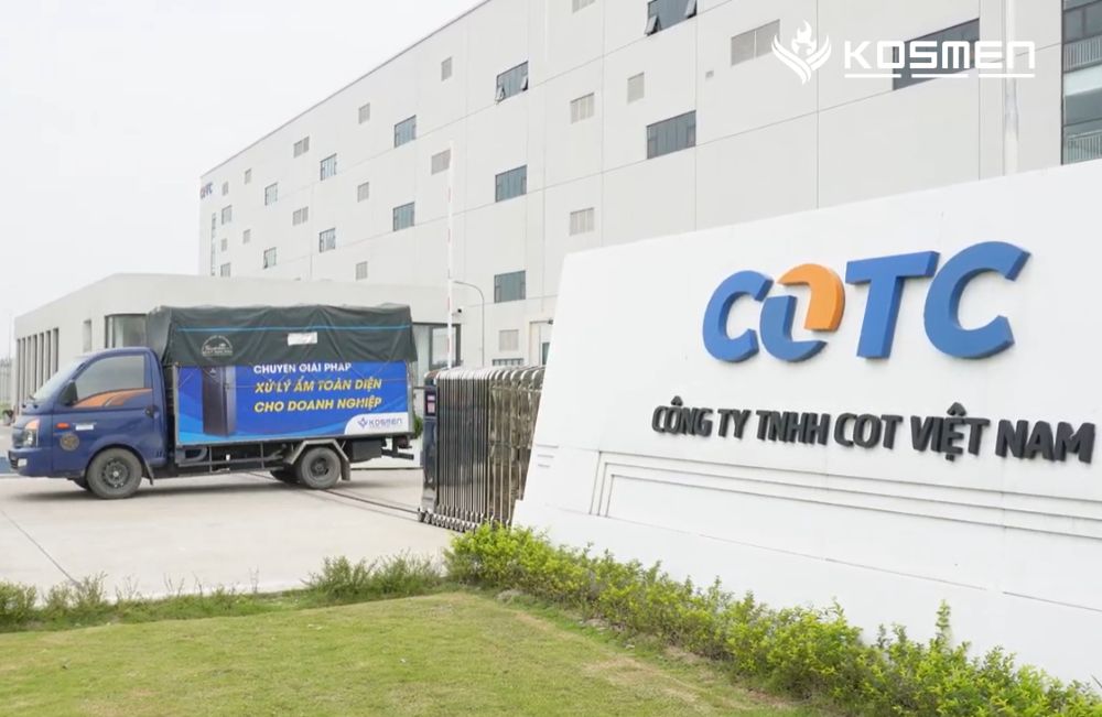 Lắp đặt máy hút ẩm Kosmen KM-150S để bảo quản linh kiện tại COT Việt Nam