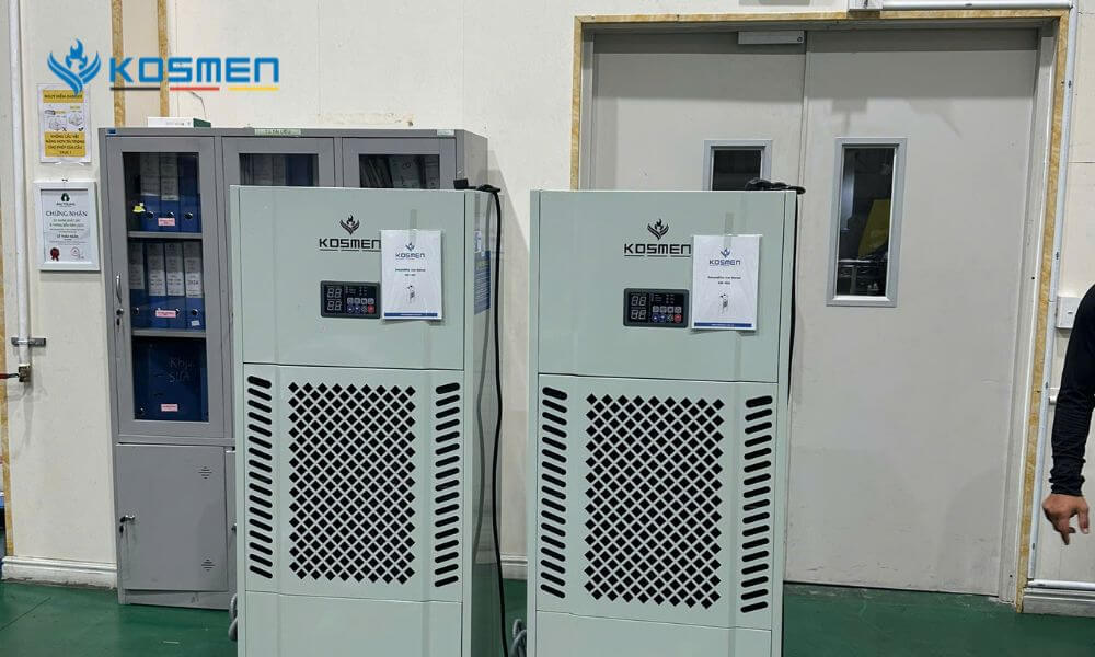 Lắp đặt máy hút ẩm Kosmen đặt tại công ty TNHH An Trung Industries