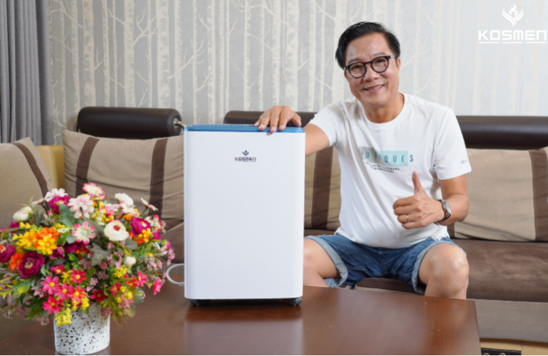 Máy hút ẩm Kosmen KM-12N xử lý ẩm tốt trong không gian 10-40m2