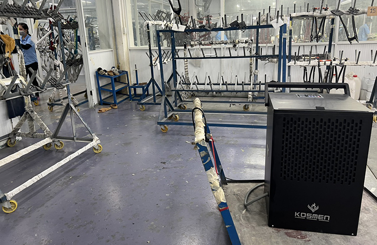 Dự &aacute;n lắp đặt m&aacute;y h&uacute;t ẩm sấy kh&ocirc; sơn sản xuất xe đạp