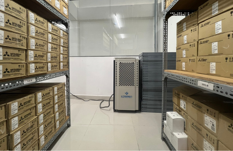 Máy hút ẩm Kosmen KM-150S xử lý ẩm kho lưu trữ linh kiện điện tử