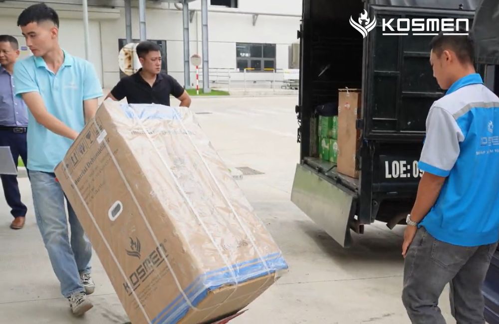 Lắp đặt máy hút ẩm Kosmen KM-150S bảo quản linh kiện điện tử dùng cho máy tính