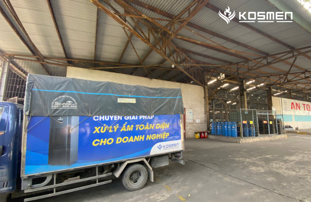 Máy hút ẩm Kosmen KM-150S bảo quản nguyên liệu, sản phẩm sắt thép