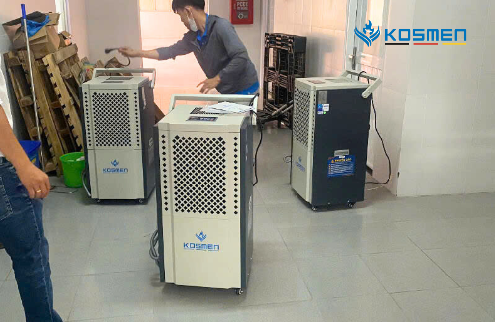 Lắp đặt máy hút ẩm Kosmen KM-150S xử lý ẩm tại bệnh viện