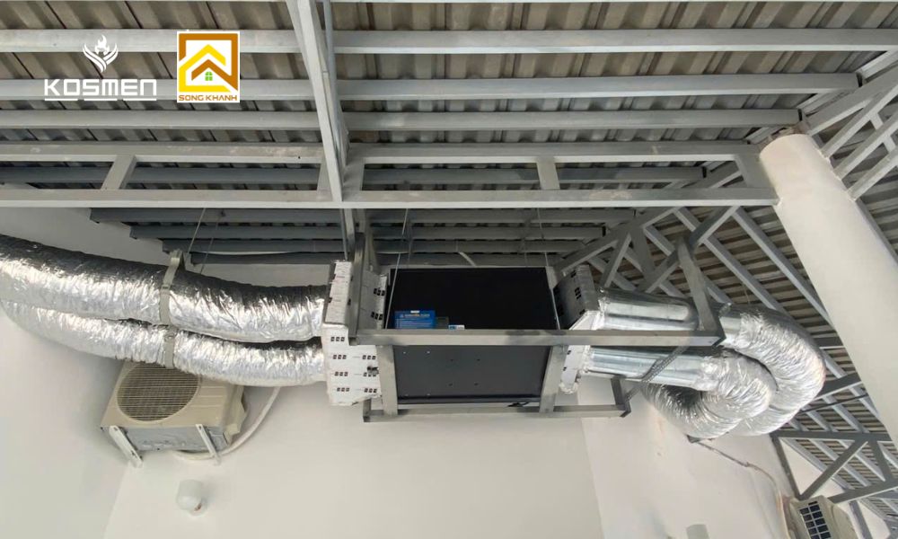 M&aacute;y h&uacute;t ẩm Kosmen hoạt động hiệu quả sau qu&aacute; tr&igrave;nh thi c&ocirc;ng lắp đặt