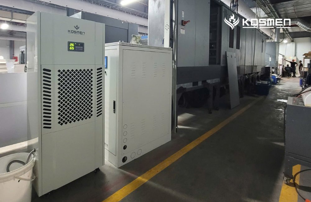 Dự án lắp đặt máy hút ẩm Kosmen KM-180S bảo quản bao bì giấy