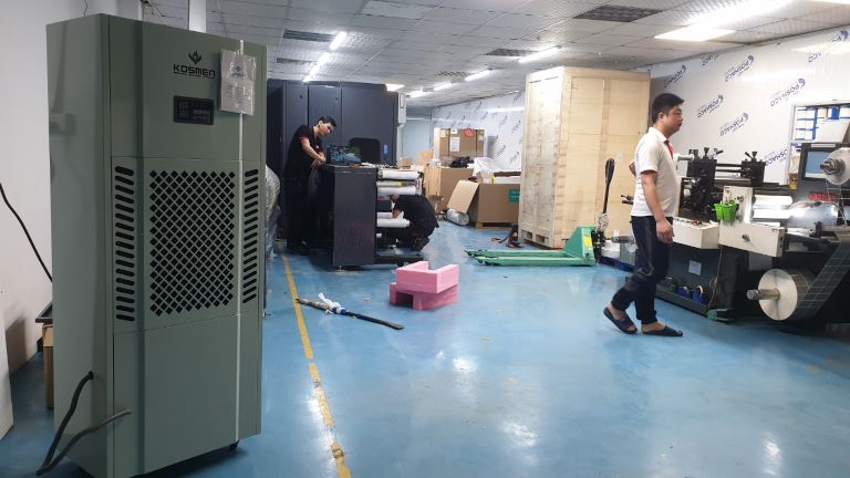 Dự án lắp đặt máy hút ẩm để bảo quản máy in trong phòng in ấn