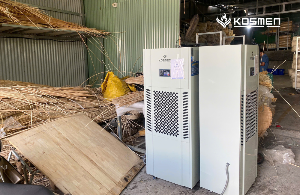 Dự án lắp đặt máy hút ẩm Kosmen KM-180S bảo quản mây tre đan