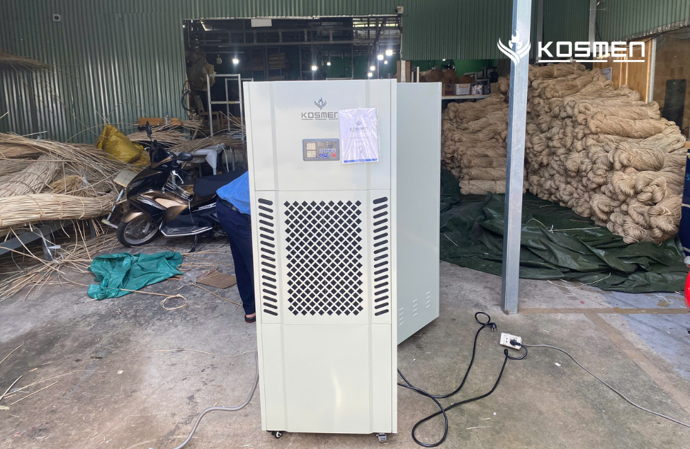 Dự án lắp đặt máy hút ẩm Kosmen KM-180S bảo quản mây tre đan