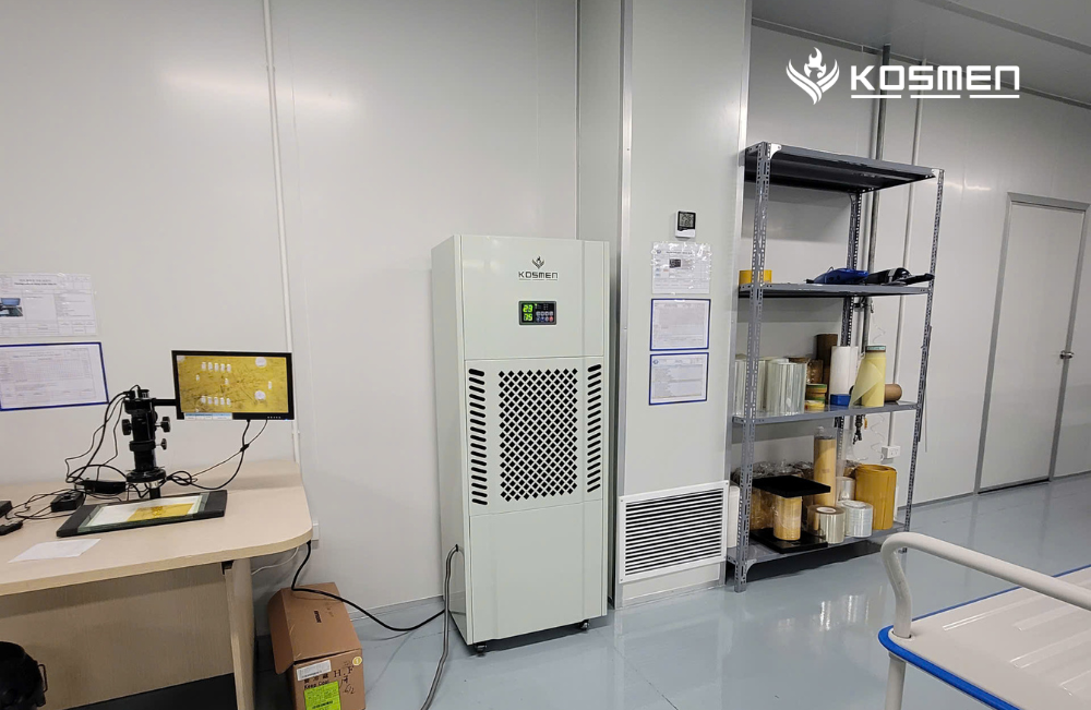 Dự án lắp đặt máy hút ẩm Kosmen KM-180S để bảo quản phụ tùng, máy móc