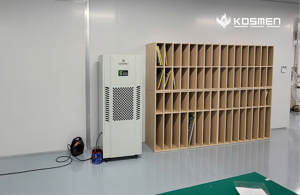 Dự án lắp đặt máy hút ẩm Kosmen KM-180S để bảo quản phụ tùng, máy móc