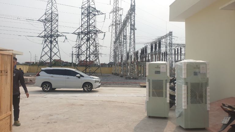 Lắp đặt máy hút ẩm cho trạm điện trung chuyển Hưng Yên