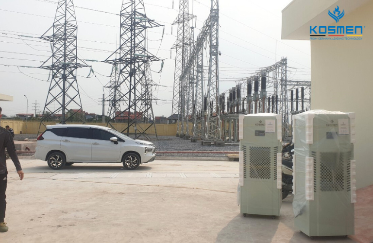 M&aacute;y h&uacute;t ẩm Kosmen KM-180S được sử dụng để duy tr&igrave; độ ẩm y&ecirc;u cầu cho trạm điện trung chuyển