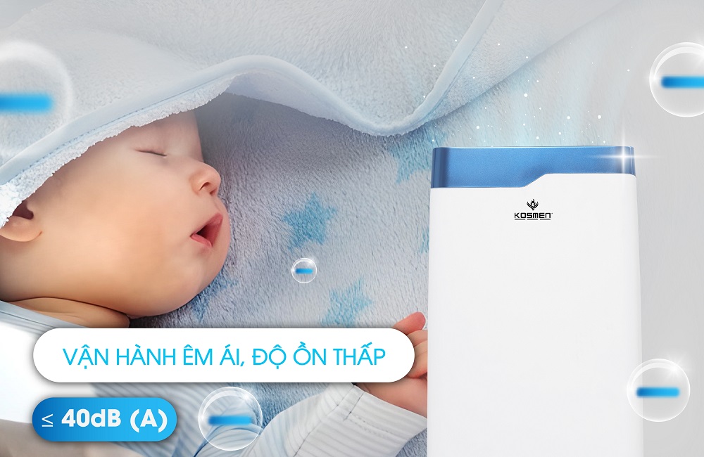 M&aacute;y h&uacute;t ẩm Kosmen KM-20N t&iacute;ch hợp nhiều t&iacute;nh năng, vận h&agrave;nh &ecirc;m &aacute;i cho b&eacute; giấc ngủ ngon