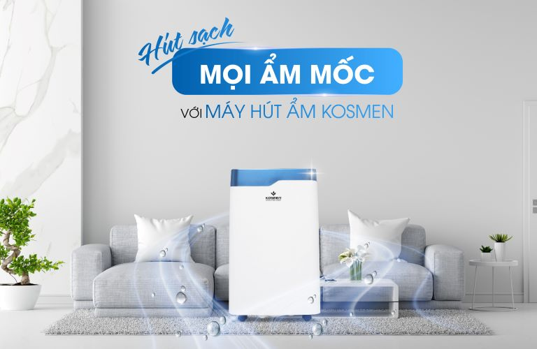 Ngăn ngừa sự ph&aacute;t triển của nấm mốc, vi khuẩn với m&aacute;y h&uacute;t ẩm d&acirc;n dụng Kosmen