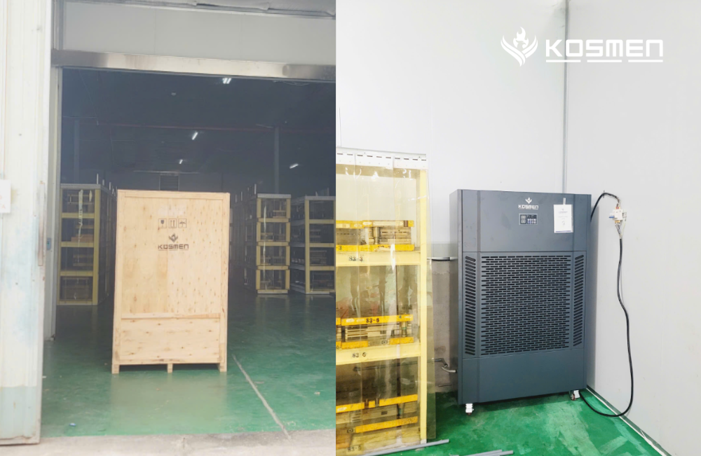 Lắp đặt máy hút ẩm Kosmen KM-480S bảo quản linh kiện điện tử