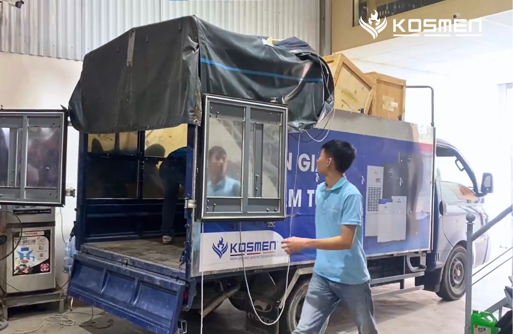 Lắp đặt m&aacute;y h&uacute;t ẩm Kosmen KM-480S để bảo quản m&aacute;y m&oacute;c, thiết bị c&ocirc;ng nghiệp