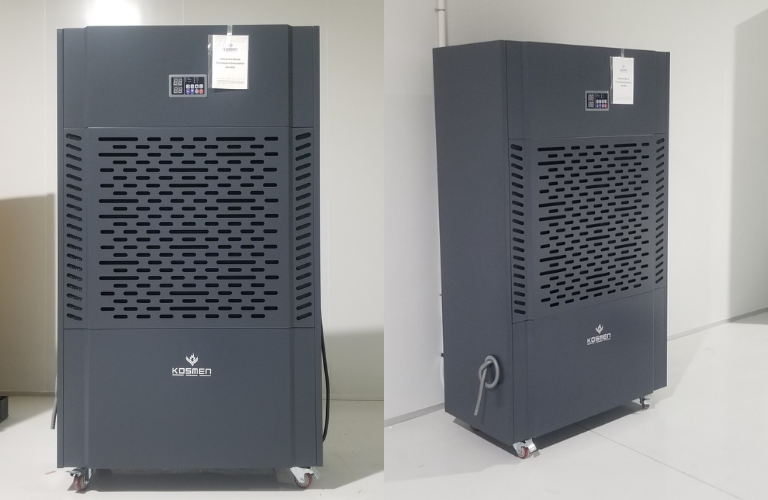 Máy hút ẩm Kosmen KM-480S có công suất mạnh mẽ lên đến 480 lít/ngày, phù hợp để sử dụng trong quân sự