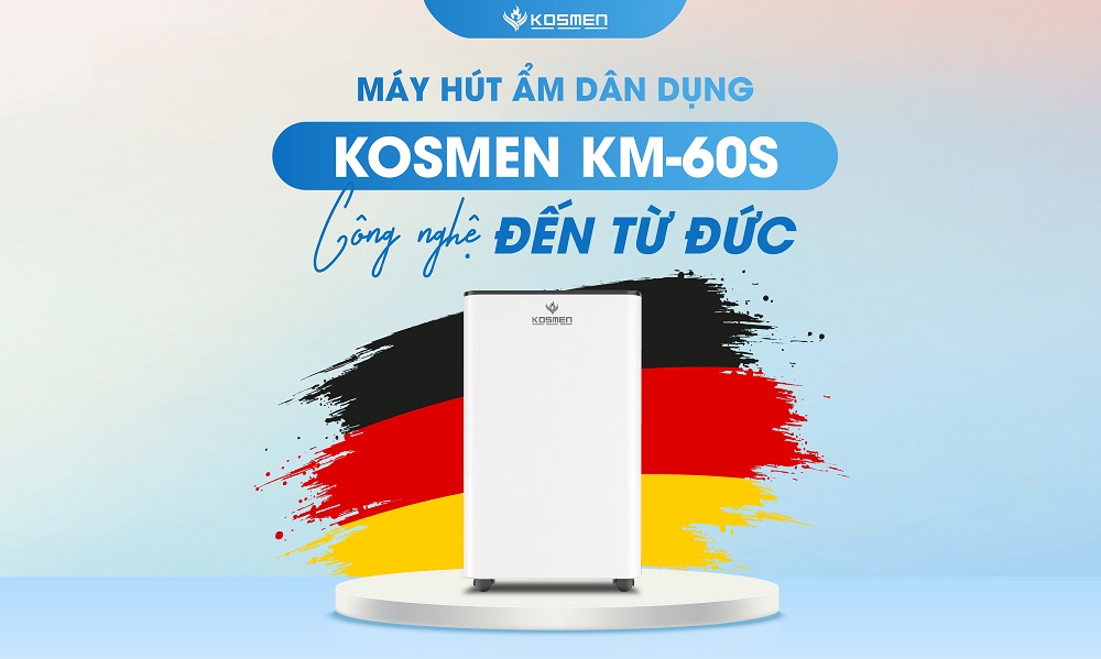 Máy hút ẩm công suất 60L/ ngày phù hợp cho diện tích 90 - 110m²