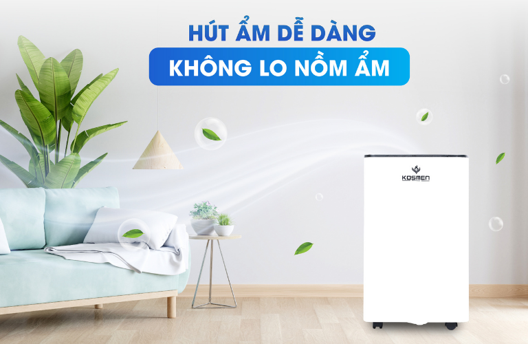 Máy hút ẩm dân dụng Kosmen KM-60S công suất lớn