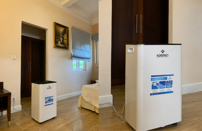 M&aacute;y h&uacute;t ẩm Kosmen KM-60S được sử dụng để kiểm so&aacute;t ẩm ph&ograve;ng nghỉ kh&aacute;ch sạn