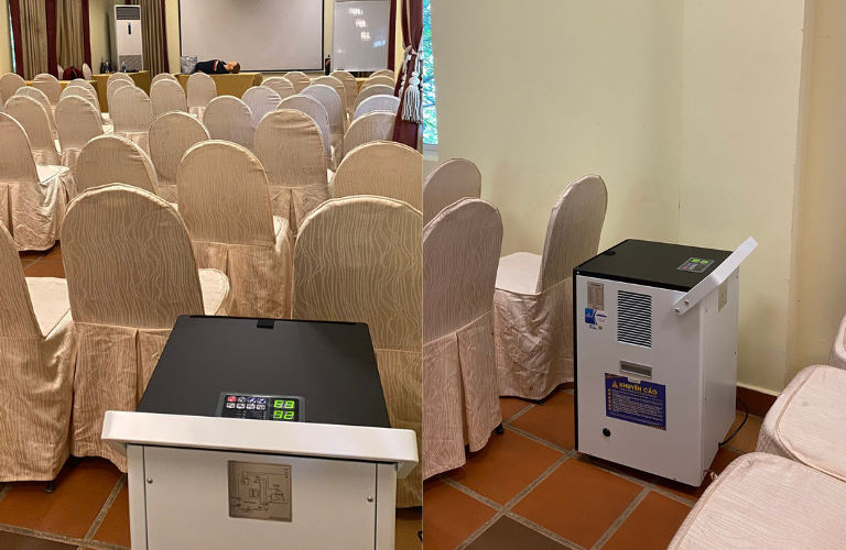 M&aacute;y h&uacute;t ẩm Kosmen KM-90S được sử dụng để xử l&yacute; ẩm trong ph&ograve;ng họp
