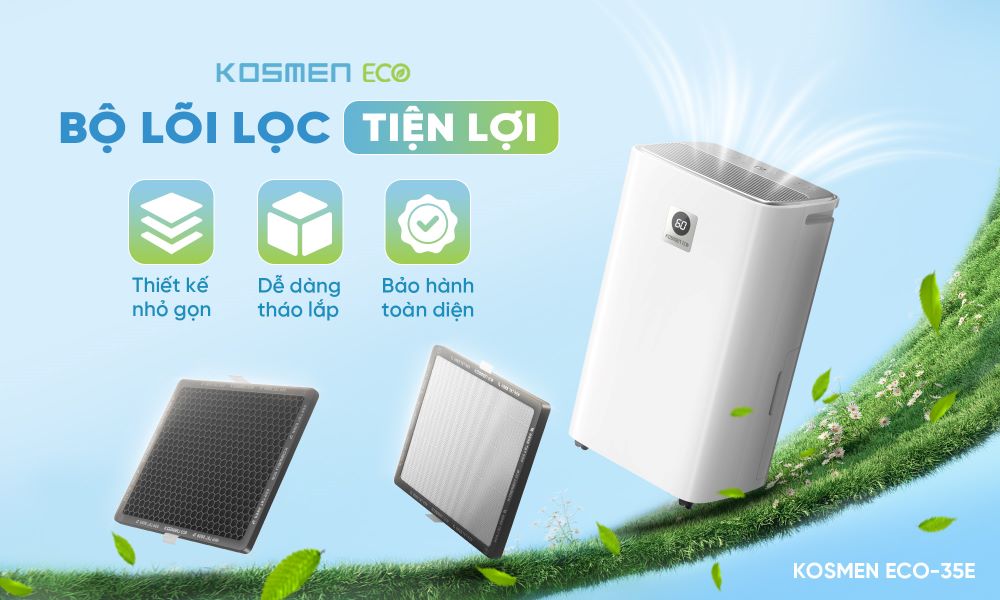 Lõi lọc Kosmen ECO-35E thiết kế tiện lợi, thân thiện với người dùng