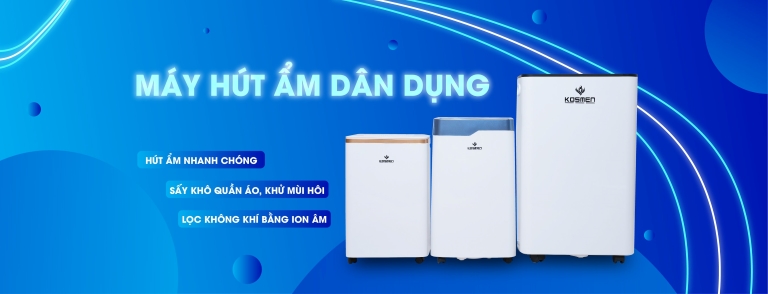 M&aacute;y h&uacute;t ẩm v&agrave; lọc kh&ocirc;ng kh&iacute; Kosmen kiểm so&aacute;t độ ẩm cực ch&iacute;nh x&aacute;c, độ bền cao