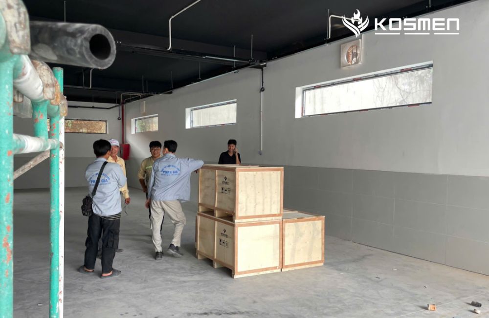 Lắp đặt máy hút ẩm âm trần Kosmen kiểm soát ẩm phòng tập GYM, YOGA