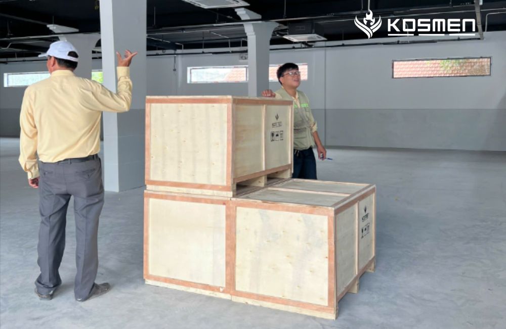 Lắp đặt máy hút ẩm âm trần Kosmen kiểm soát ẩm phòng tập GYM, YOGA