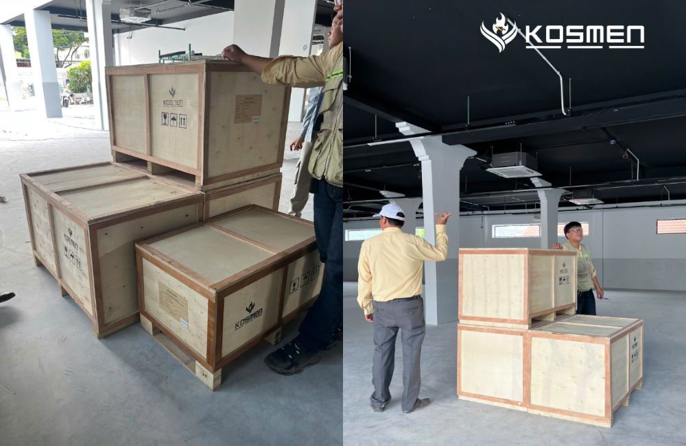 Lắp đặt máy hút ẩm âm trần Kosmen kiểm soát ẩm phòng tập GYM, YOGA