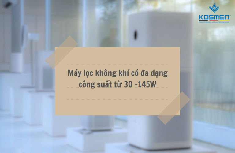 M&aacute;y lọc kh&ocirc;ng kh&iacute; c&oacute; nhiều c&ocirc;ng suất kh&aacute;c nhau, người d&ugrave;ng n&ecirc;n lựa chọn m&aacute;y cho ph&ugrave; hợp với diện t&iacute;ch ph&ograve;ng