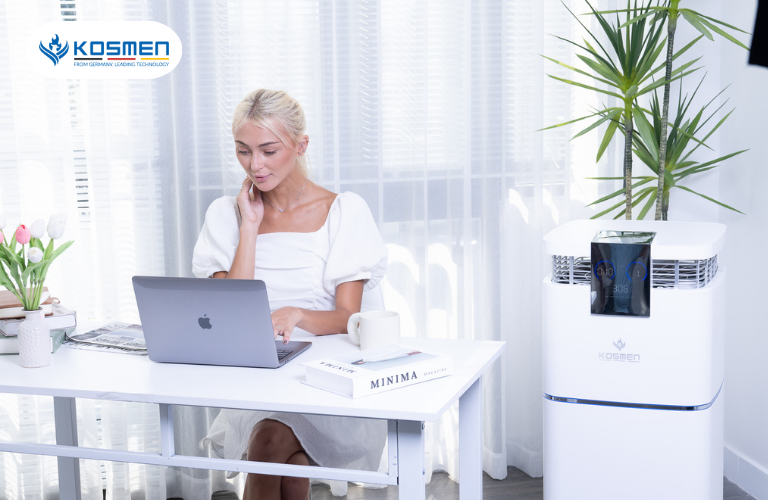 Máy lọc không khí Đức Kosmen KM-A99 có khả năng lọc sạch bụi bẩn lên đến 99,99%